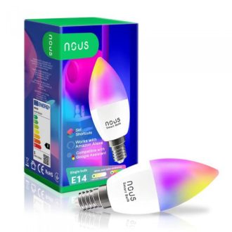   Nous P4 WiFi Smart Bulb RGB E14 Tuya - Okos RGB + Meleg fehér LED izzó (E14, Tuya)