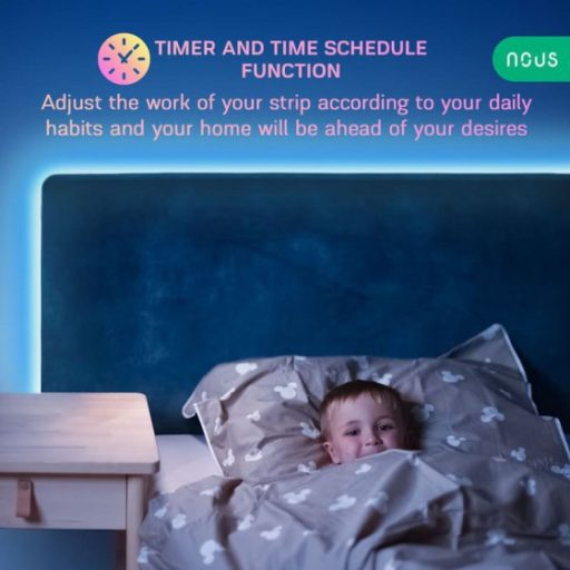 Nous F1 WiFi Smart RGB LED Strip 5m Tuya, Színes (RGB) okos LED szalag világítás , 5m