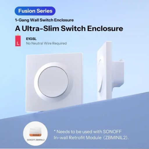 SONOFF E1GSL Wall Switch Enclosure for ZBMINIL2, fali védődoboz a ZBMINIL2 okos relének