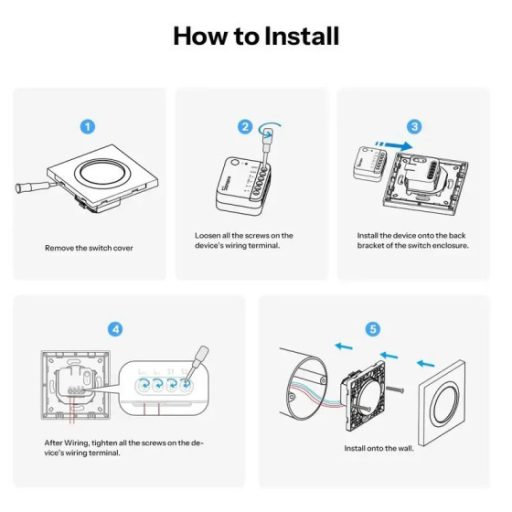 SONOFF E1GSL Wall Switch Enclosure for ZBMINIL2, fali védődoboz a ZBMINIL2 okos relének