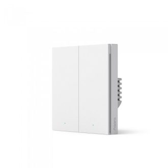   Aqara Smart Wall Switch H1 EU (No Neutral, Double Rocker), Okos Fali Kapcsoló (2 gombos, Nulla nélkül) (WS-EUK02) fehér