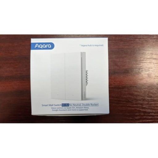 Aqara Smart Wall Switch H1 EU (No Neutral, Double Rocker), Okos Fali Kapcsoló (2 gombos, Nulla nélkül) (WS-EUK02) fehér