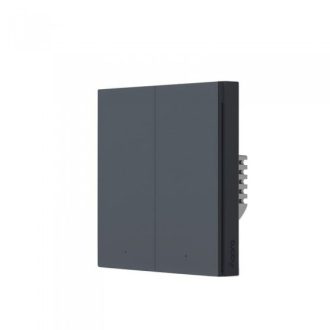   Aqara Smart Wall Switch H1 EU (With Neutral, Double Rocker) Okos Fali Kapcsoló (2 gombos, Nulla nélkül) (WS-EUK04-G), szürke