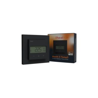   HEATIT Z-Temp3 - Black Matt-Vezeték nélküli termosztát (Matt fekete)
