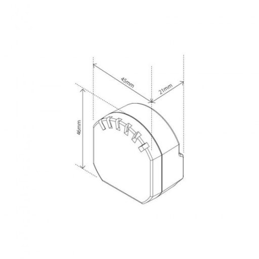 HEATIT ZM Dimmer 250W, Z-Wave dimmer-Láthatatlan okos fényerő szabályzó